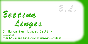 bettina linges business card